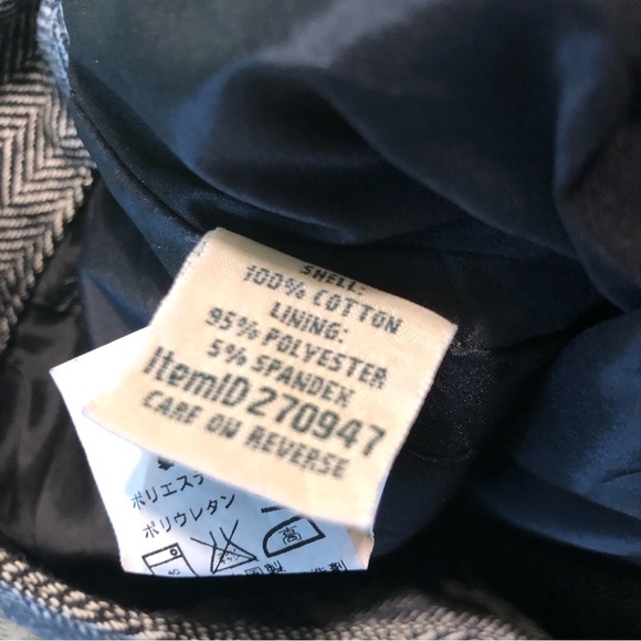 LL Bean Herringbone Classic Fit Black White Lined Skirt Womens Size 16 Petite - Picture 8 of 13